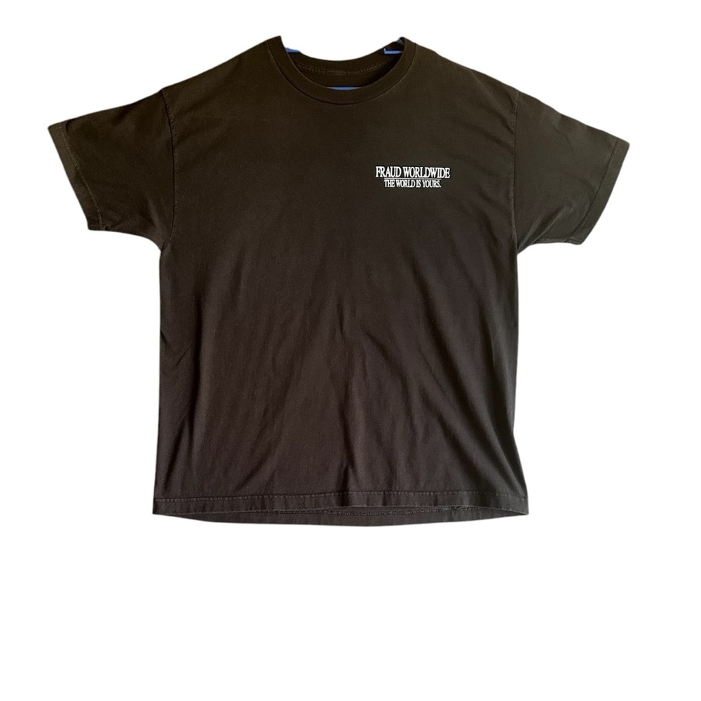 FRAUD WORLDWIDE THE WORLD IS YOURS MENS SCARFACE TEE SZ XL
